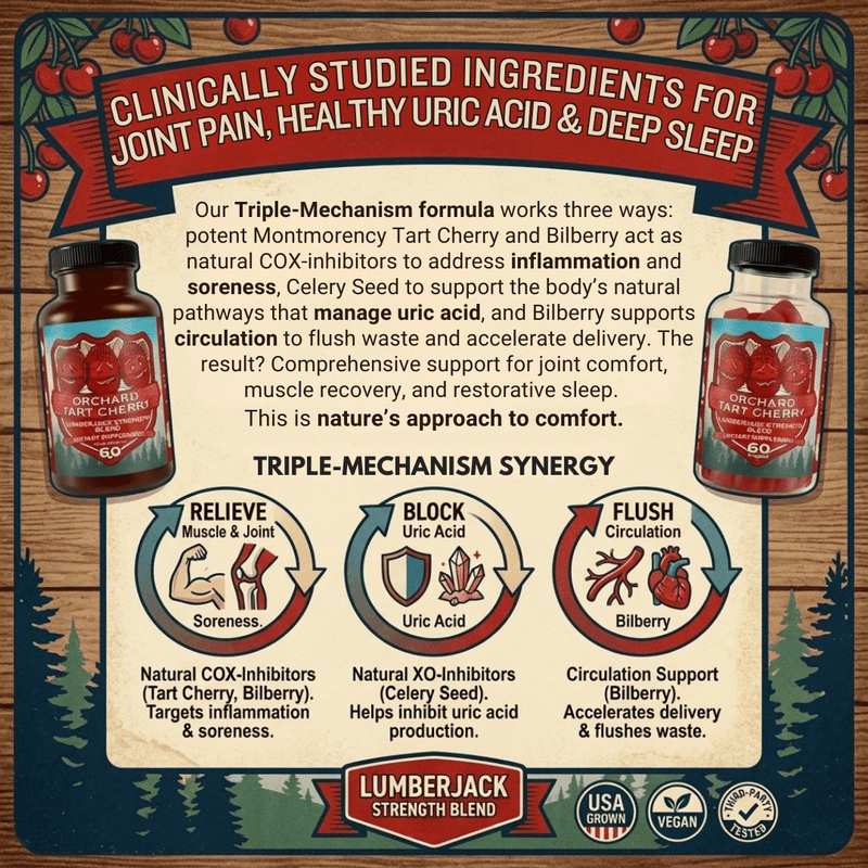 Hippie Farms Premium Tart Cherry Blend - Inflammation, Uric Acid, Sleep, Muscle Recovery Vitamins & Supplements