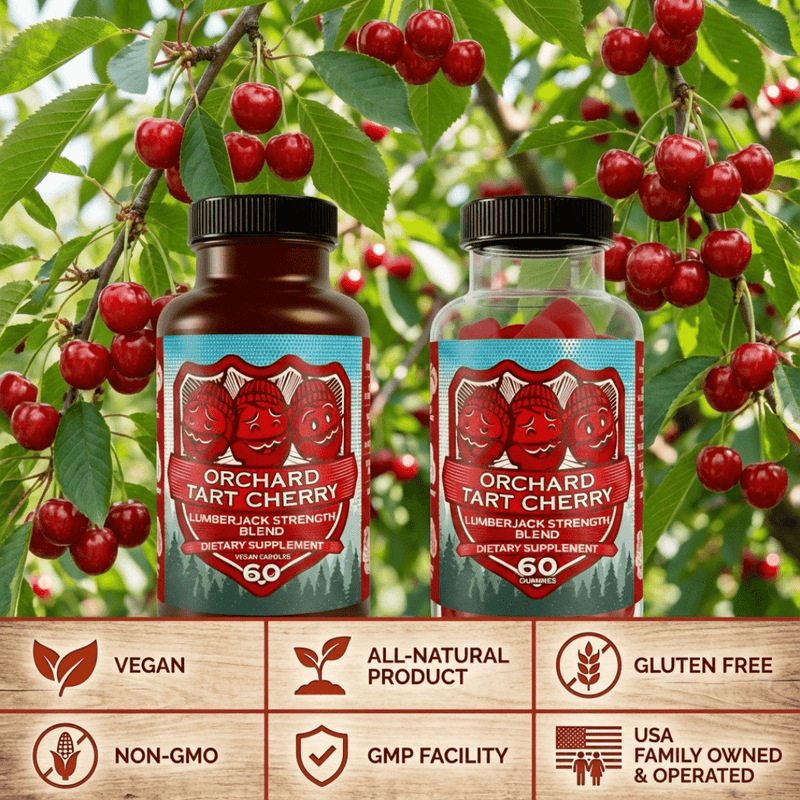 Hippie Farms Premium Tart Cherry Blend - Inflammation, Uric Acid, Sleep, Muscle Recovery Vitamins & Supplements