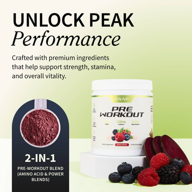 Snap Supplements Nitric Oxide Organic Beets Pre-Workout