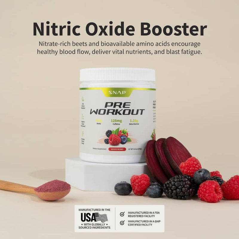 Snap Supplements Nitric Oxide Organic Beets Pre-Workout