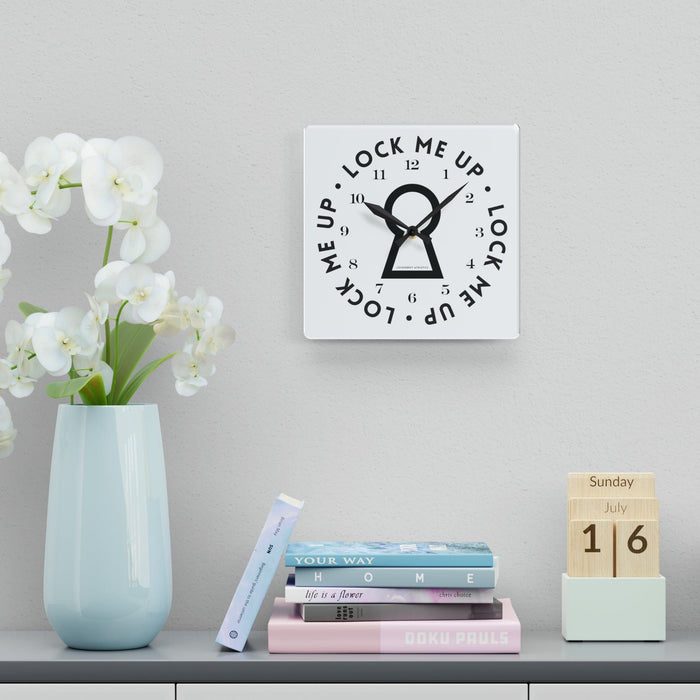 Lock Me Up Acrylic Wall Clock