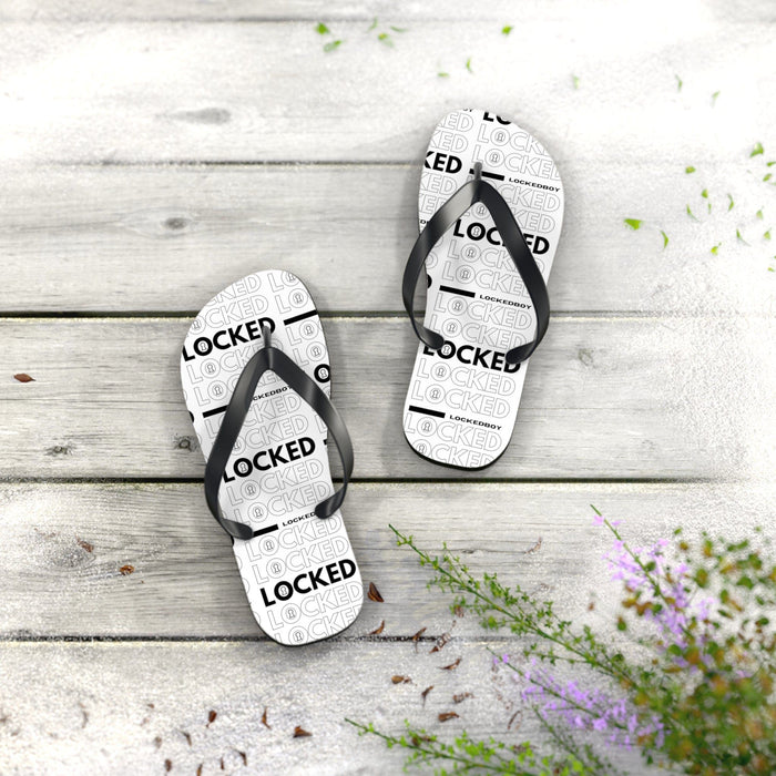 LeatherDaddy Skin Co. - Lockedboy Bag Inspo Unisex Flip Flops