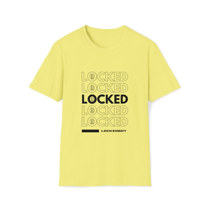 LeatherDaddy Skin Co. - LOCKED Inspo (black text) - Chastity Shirts by LockedBoy Athletics