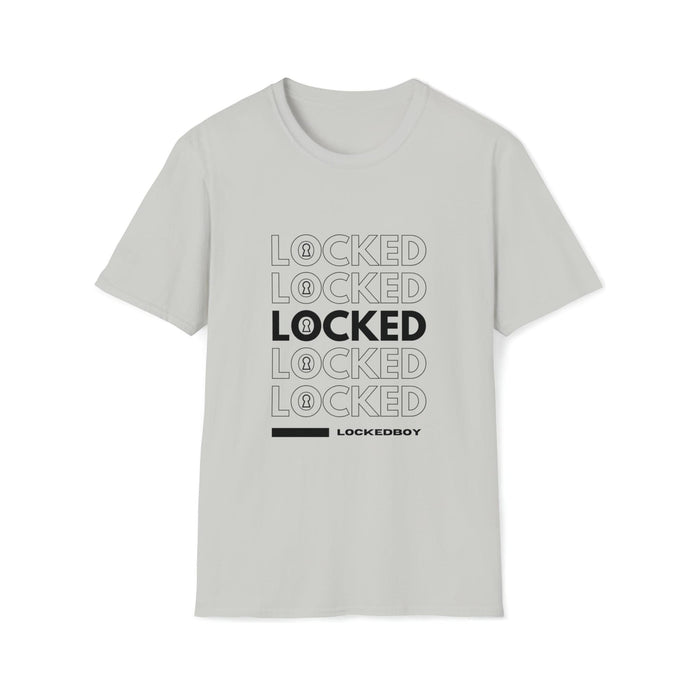 LeatherDaddy Skin Co. - LOCKED Inspo (black text) - Chastity Shirts by LockedBoy Athletics