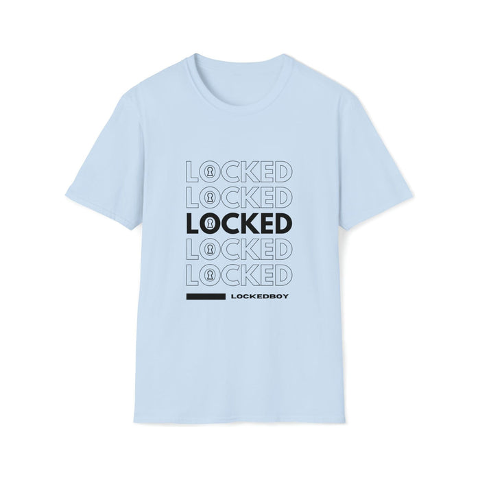 LeatherDaddy Skin Co. - LOCKED Inspo (black text) - Chastity Shirts by LockedBoy Athletics