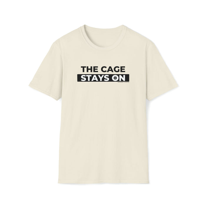 Cage Stays On - Lockedboy Athletics Chastity Tshirt