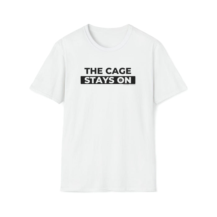 Cage Stays On - Lockedboy Athletics Chastity Tshirt