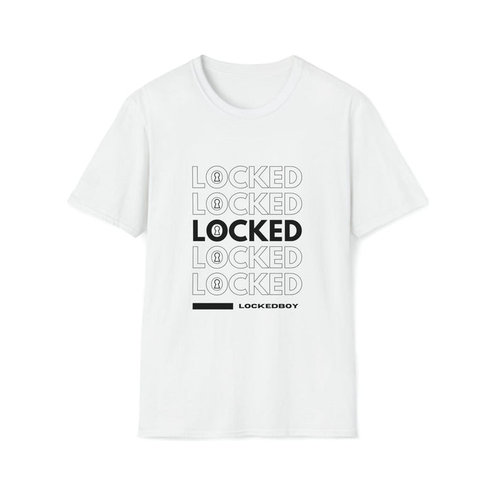 LeatherDaddy Skin Co. - LOCKED Inspo (black text) - Chastity Shirts by LockedBoy Athletics