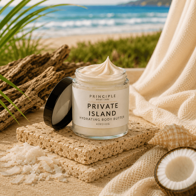 P R I N C I P L E Private Island Hydrating Body Butter Body Dark Khaki