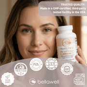 Bellawell Health Probiotics 60 Billion by Bellawell Capsules Dark Gray