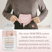 Bellawell Health Probiotics 60 Billion by Bellawell Capsules Misty Rose