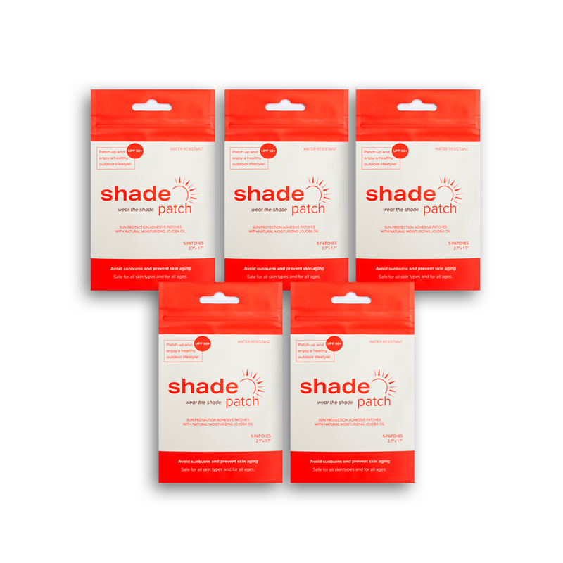 shadepatch SHADE PATCH 5 PACK BUNDLE skin care sun protection UPF50+ chemical-free textile adhesive pathc