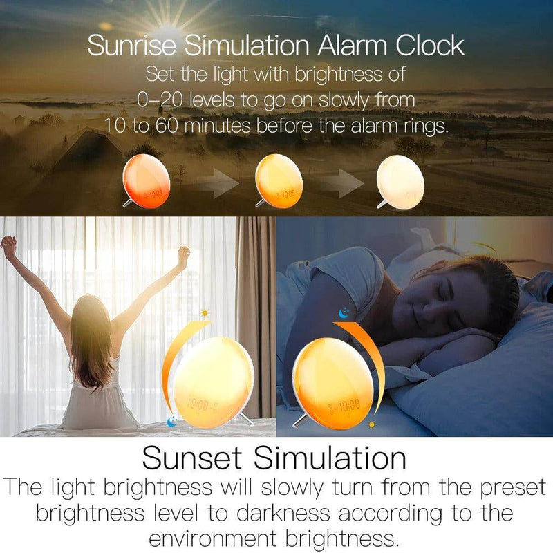 SmartPursue™ Wake Up Sunrise Simulation Alarm Clock Alarm Clocks