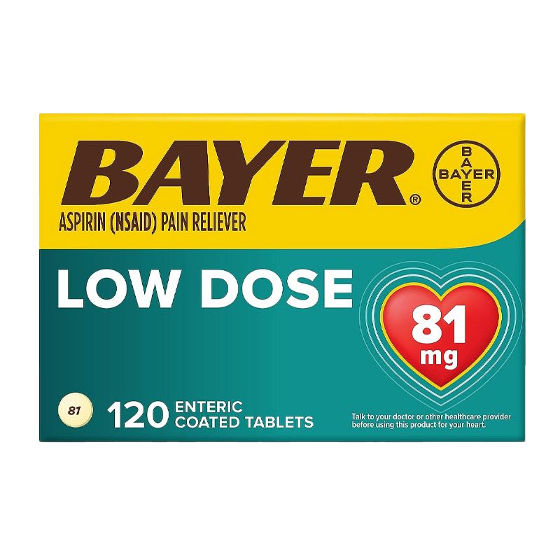 Bayer Bayer Low Dose Aspirin, 81 mg, 120 Tablets (6-Pack Value Deal) Medicine & Drugs