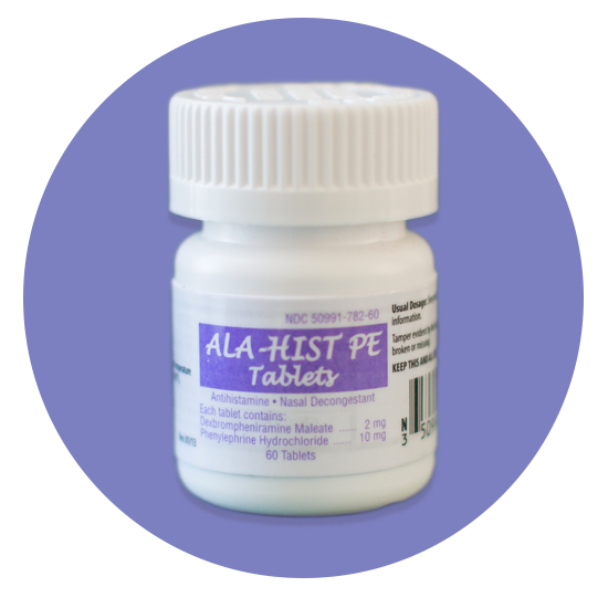 ALA-HIST PE ALA-HIST PE Antihistamine & Nasal Decongestion Tablets - 60 Count Medicine & Drugs Light Slate Gray