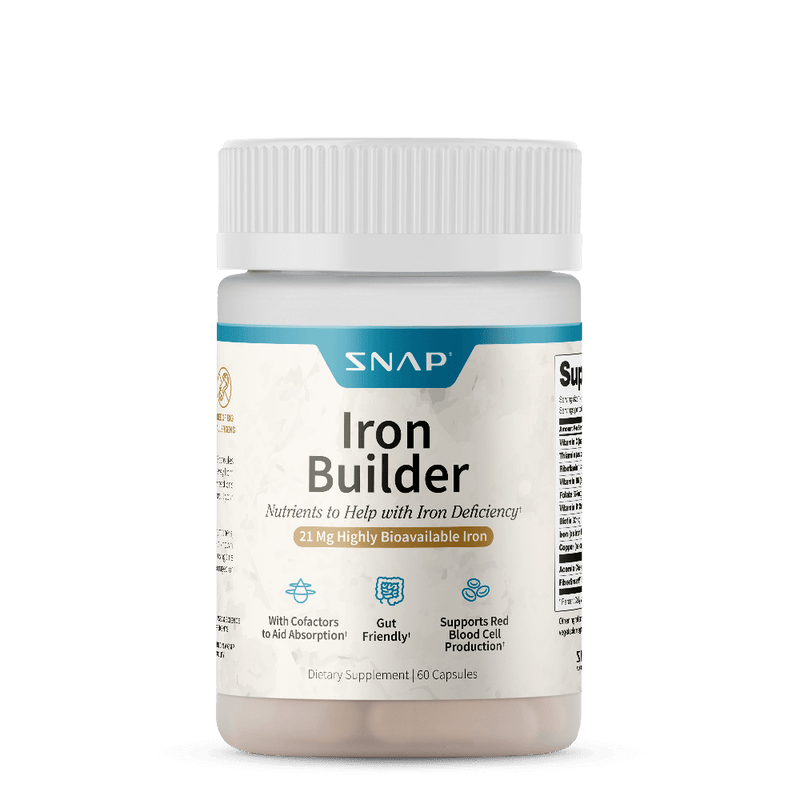 Snap Supplements Iron Builder with Vitamins B & C Absorption Boosters