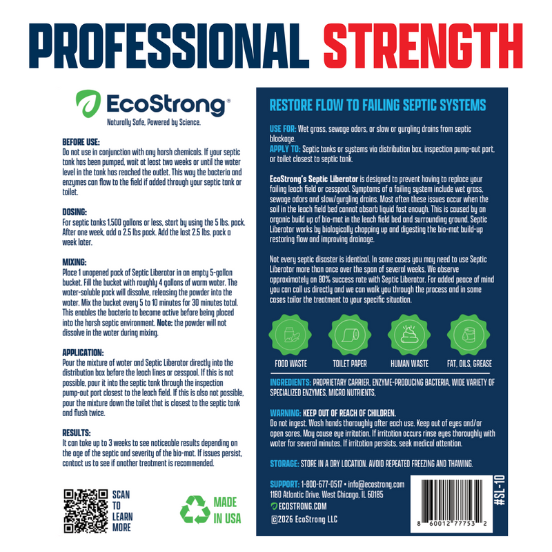 EcoStrong Septic Liberator Drain & Septic > Septic System Emergencies