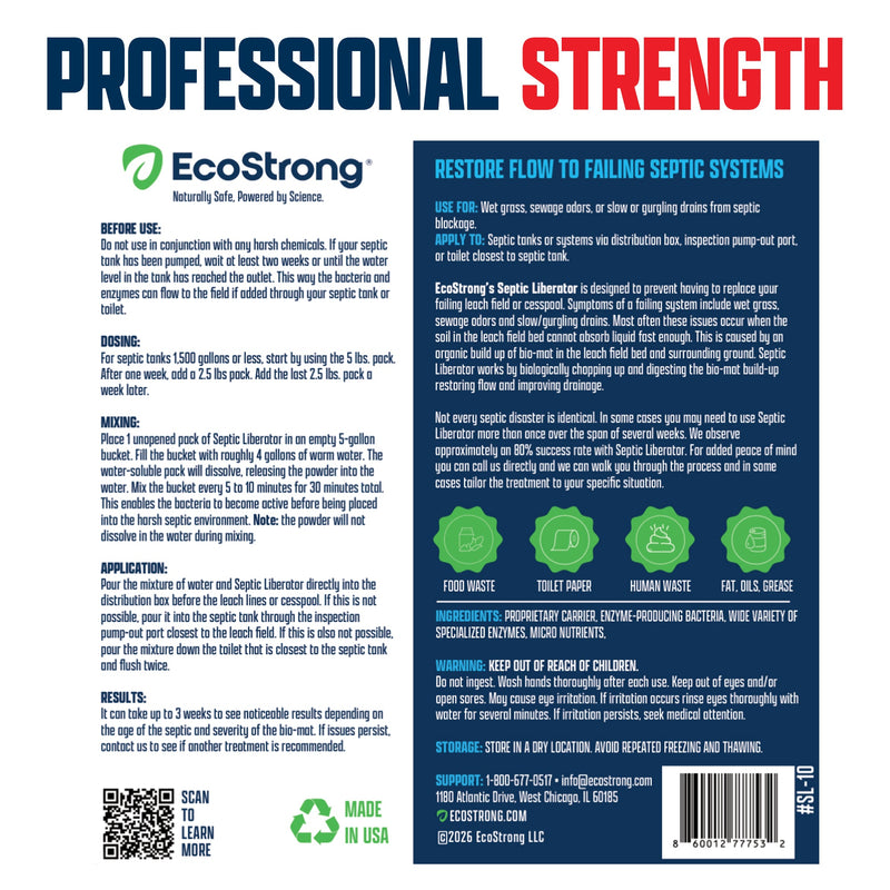 EcoStrong Septic Liberator Drain & Septic > Septic System Emergencies