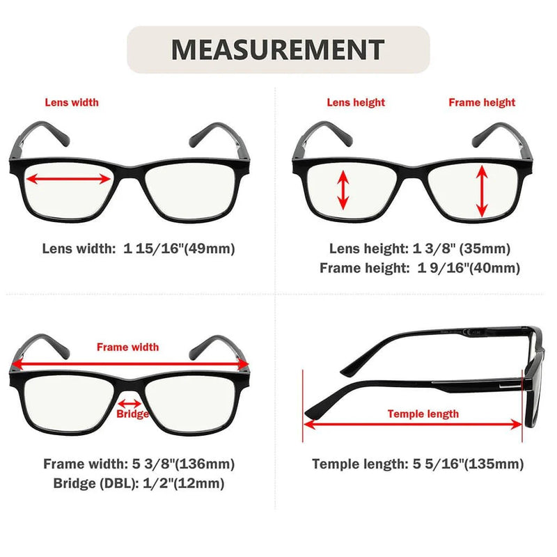 eyekeeper.com Progressive Multifocus Reading Glasses No Line Multifocal Readers MR005N Eyeglasses