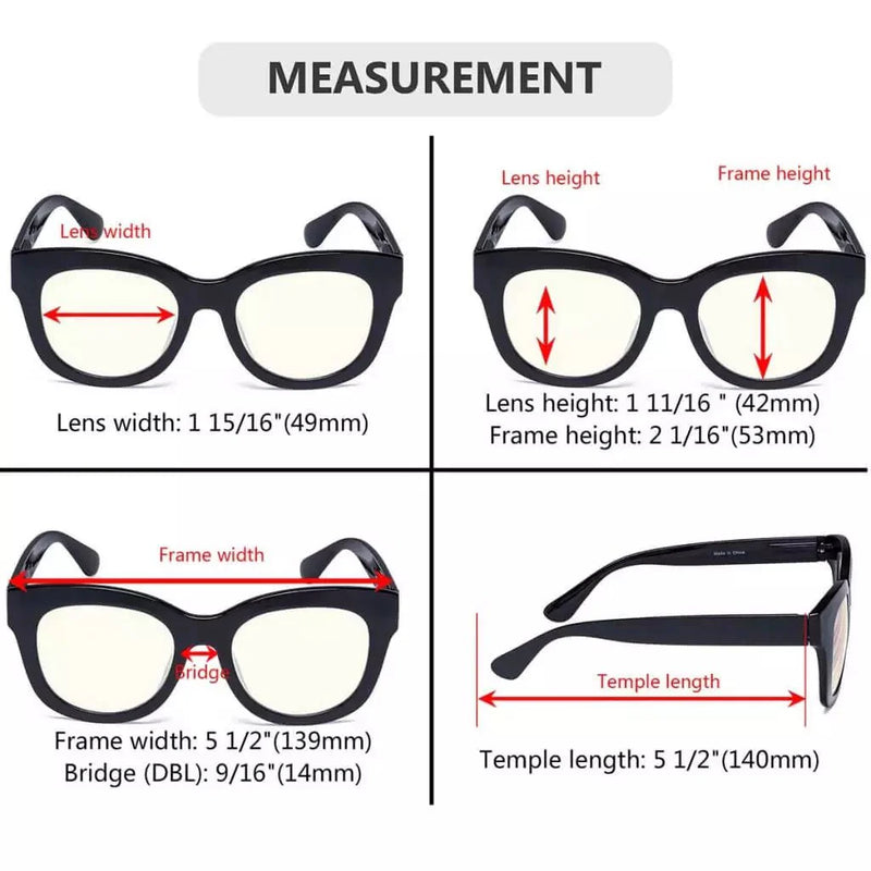 eyekeeper.com Progressive Readers Thick Multifocus Reading Glasses MTR1555 Eyeglasses