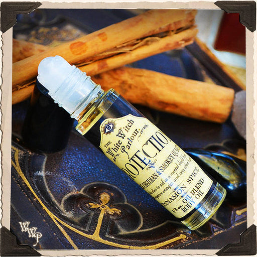 WhiteWitchParlour.com ( PRE-ORDER 2 week turnaround )  PROTECTION Elixir 1/3oz. BODY OIL Rollon. For Energy Shielding, Empaths & Aura Strengthening. aromatherapy, perfume, oils