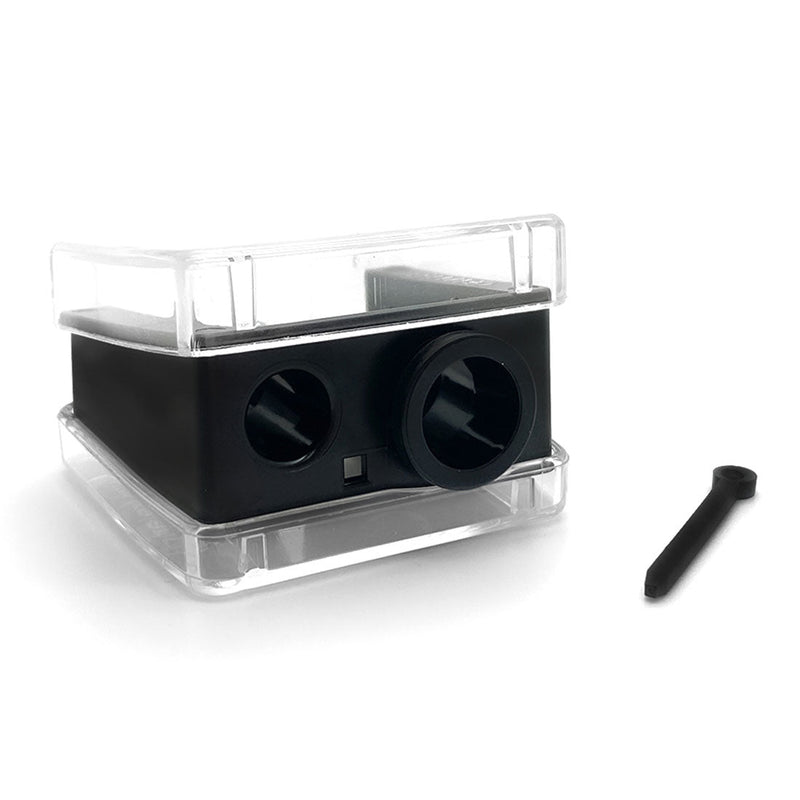 Palladio DOUBLE BARREL PENCIL SHARPENER Pencil Sharpener White Smoke Black