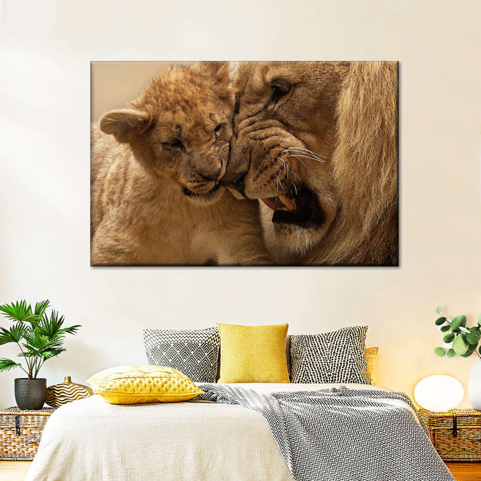 Bonding Lions Wall Art