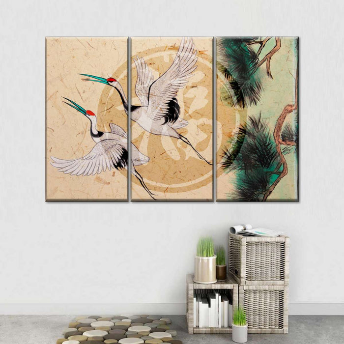 Asian Cranes Wall Art