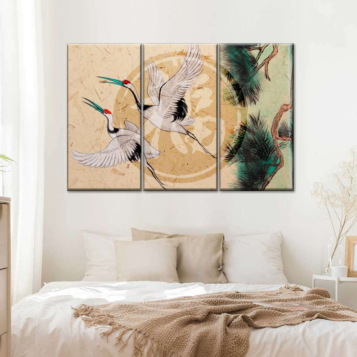 Asian Cranes Wall Art