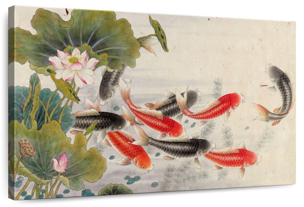 Japanese Koi Pond Wall Art