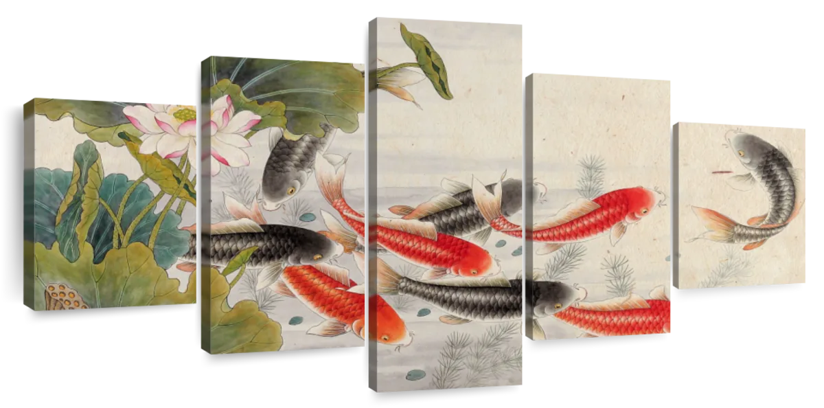 Japanese Koi Pond Wall Art