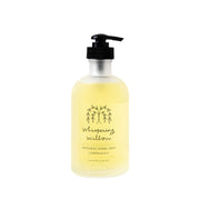 Whispering Willow Lemongrass Natural Hand Soap in a Glass Bottle Liquid Soap