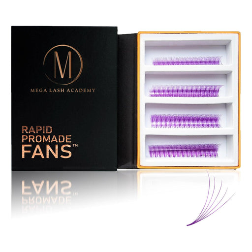 Mega Lash Academy - Purple 5D Rapid Promade Fans - 600 Fans