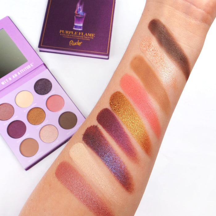 Rude Cosmetics - Rude Cosmetics - Cocktail Party 9 Eyeshadow Palette - Purple Flame