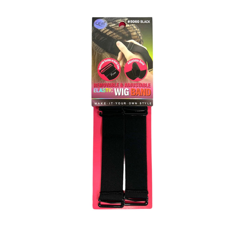 VIP Extensions Qfit Removable & Adjustable Elastic Wig Band  Black Hair Extension Accessories