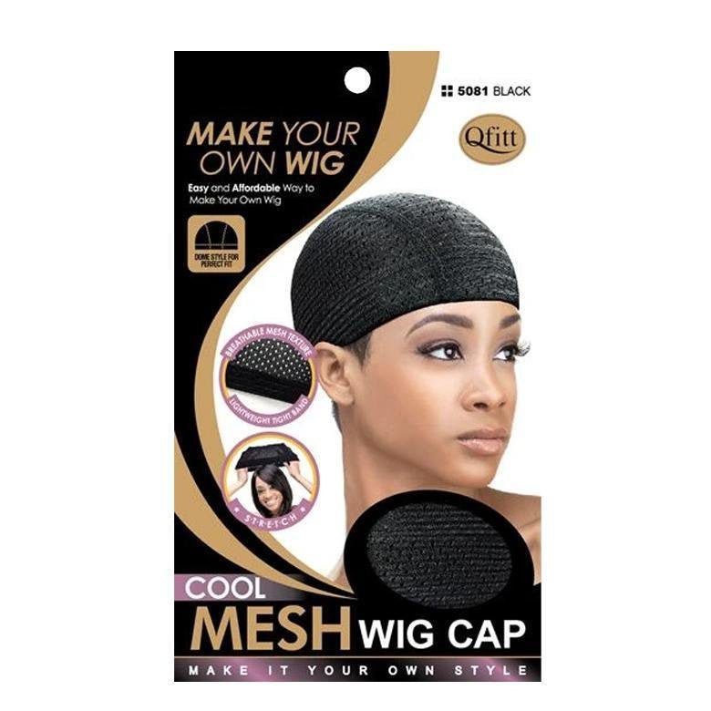 VIP Extensions Qfitt Cool Mesh Wig Cap 5081 Black Wig Cap