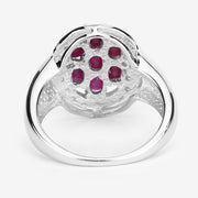 Bids.com 1.54 Carat Genuine Ruby .925 Sterling Silver Ring Rings