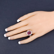 Bids.com 1.54 Carat Genuine Ruby .925 Sterling Silver Ring Rings