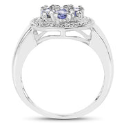 Bids.com 1.19 Carat Genuine Tanzanite .925 Sterling Silver Ring Rings