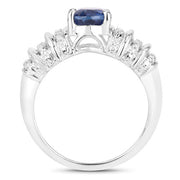 Bids.com 1.40 Carat Genuine Kyanite .925 Sterling Silver Ring Rings