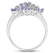 Bids.com 1.61 Carat Genuine Tanzanite .925 Sterling Silver Ring Rings