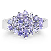 Bids.com 1.61 Carat Genuine Tanzanite .925 Sterling Silver Ring Rings