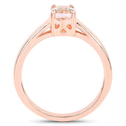 Bids.com 0.70 Carat Genuine Morganite .925 Sterling Silver Ring Rings