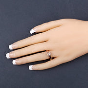 Bids.com 0.70 Carat Genuine Morganite .925 Sterling Silver Ring Rings
