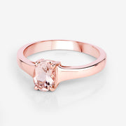 Bids.com 0.70 Carat Genuine Morganite .925 Sterling Silver Ring Rings