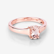 Bids.com 0.70 Carat Genuine Morganite .925 Sterling Silver Ring Rings