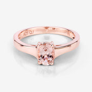 Bids.com 0.70 Carat Genuine Morganite .925 Sterling Silver Ring Rings