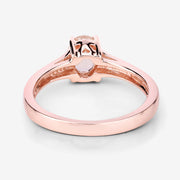 Bids.com 0.70 Carat Genuine Morganite .925 Sterling Silver Ring Rings