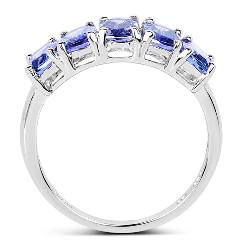 Bids.com 2.65 Carat Genuine Tanzanite .925 Sterling Silver Ring Rings