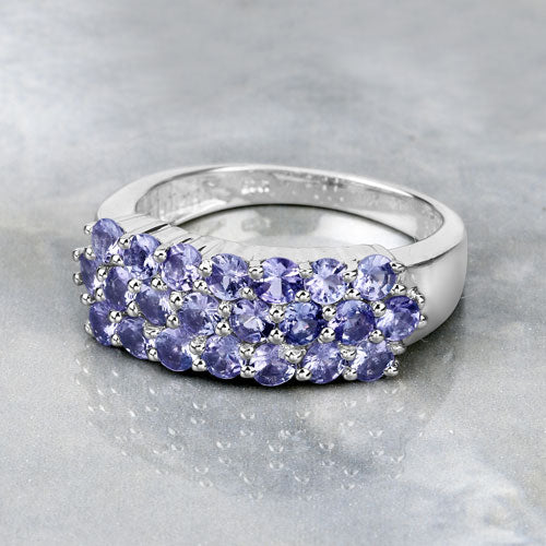Bids.com 1.54 Carat Genuine Tanzanite .925 Sterling Silver Ring Rings